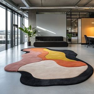 Thiết Kế Hiện Đại Biểu Tượng Tùy Chỉnh Siêu Chất Lượng Bền Khu Vực Thảm Thương Mại Cao End New Zealand Len Handmade Thảm Trang Trí Nội Thất - Product Image 2