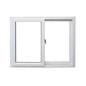 European style Upvc windows double glass sliding pvc window