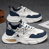 Nouvelles Chaussures Homme Automne Respirantes à Lacets Baskets Tendance Polyvalentes à Semelles Épaisses pour Ados Décontractées Course et Loisirs