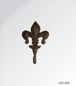 Ferme Métal artisanat Fonte Tulipe <span class=keywords><strong>Fleur</strong></span> <span class=keywords><strong>de</strong></span> lis Style Français Floral Mur Crochet Rustique Brun double crochets restauré Victorien - Product Image 5