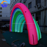 Arche gonflable publicitaire géante personnalisée pour l'extérieur, modèle arc-en-ciel avec souffleur, en tissu Oxford, accessoires de décoration pour événements
