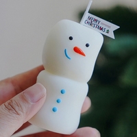 Bougie de Noël en forme de bonhomme de neige parfumée de qualité supérieure, 2 pièces, bougies parfumées pour une table de dîner de Noël romantique