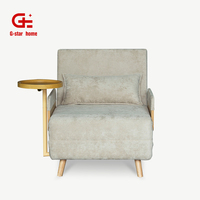 Canapé-lit Chesterfield confortable en tissu, une place, inclinable, pour salon et usage hôtelier