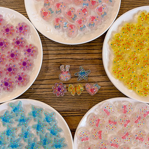 Gran oferta de abalorios de resina, cuentas de Color arcoíris, cuentas sueltas de plástico acrílico para la fabricación de joyas - Product Image 2