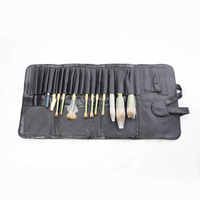 Étui en cuir pour pinceaux de maquillage portable, personnalisé, professionnel, OEM ODM, résistant à l'eau, facile à transporter pour le rangement