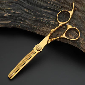 Tijeras de corte de entrenamiento capilar de 6 pulgadas con logotipo personalizado, tijeras de adelgazamiento planas, tijeras de peluquería de acero inoxidable, <span class=keywords><strong>estilista</strong></span> - Product Image 5