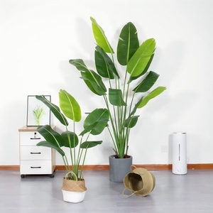 Plante artificielle de bananier du voyageur, faux bananier, plante tropicale artificielle pour la décoration de la maison, du bureau et de l'hôtel - Product Image 4