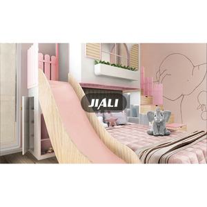 Meubles de chambre à coucher en bois rose, lit superposé de princesse pour filles - Product Image 6