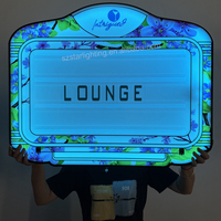 Panneau d'affichage en acrylique avec logo personnalisé OEM Service VIP Affichage de lettres Enseigne Présentateur de bouteilles de champagne avec LED illuminée pour boîte de nuit