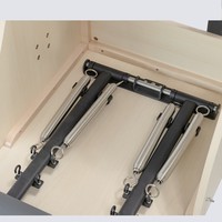 Chaise de Pilates à marchepieds en bois d'érable, cuir ultra-fibre, éponge haute densité, pour équipement de grande taille