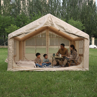 Tente de glamping professionnelle en tissu 420D, grande tente gonflable automatique de luxe, imperméable, portable, pour le camping en plein air, abri épais résistant à la pluie