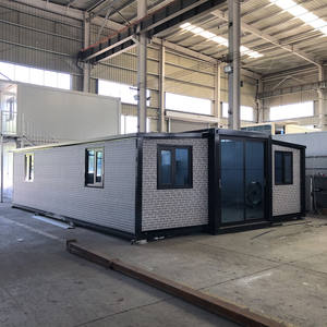 Maison jumelle d'aile Maison <span class=keywords><strong>de</strong></span> conteneur extensible préfabriquée Grand-mère plate pliable facile à installer ADU Airbnb Club Location Installation facile - Product Image 2