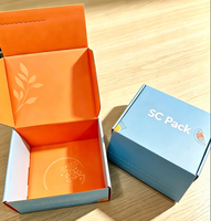 Boîte d'emballage de produits cosmétiques écologiques avec logo personnalisé imprimé recto-verso, boîtes d'expédition en carton ondulé avec bande détachable