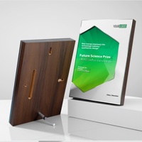 Plaque d'immatriculation créative en métal et cristal Plaque en bois Plaque commémorative Trophées Médailles Plaques