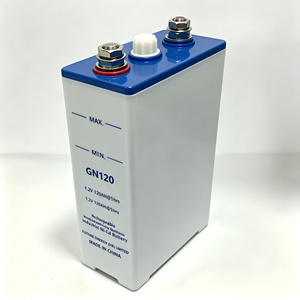 Batterie rechargeable alcaline nickel-cadmium (NiCD) GN120 KPL120 KL120P à faible décharge 1,2V 120AH IEC60623 pour alimentation de secours - Product Image 1