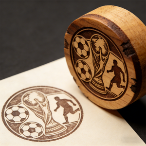 Sello Conmemorativo <span class=keywords><strong>de</strong></span> la Copa <span class=keywords><strong>Mundial</strong></span> <span class=keywords><strong>de</strong></span> Fútbol 2026 con Base <span class=keywords><strong>de</strong></span> Madera, Incrustado con el Logotipo Metálico del Evento y Grabado Láser - Product Image 3