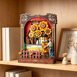 Rompecabezas 3D <span class=keywords><strong>de</strong></span> Madera DIY con Diseño <span class=keywords><strong>de</strong></span> Girasol, Estilo <span class=keywords><strong>Van</strong></span> <span class=keywords><strong>Gogh</strong></span>, Marco <span class=keywords><strong>de</strong></span> Ventana Iluminado, Modelo Artesanal, Rompecabezas 3D <span class=keywords><strong>de</strong></span> Madera <span class=keywords><strong>para</strong></span> Niños - Product Image 6