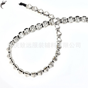 Adorno de diamantes de imitación de una sola fila, redondos de 5 mm, con 12 facetas y estilo pointback para ropa, zapatos, bolsos y accesorios. - Product Image 5