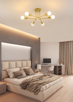 Lustre moderne en acrylique à LED avec 6 et 8 ampoules, cadre en fer blanc chaud pour salon