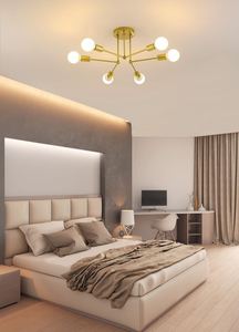 Lustre moderne en acrylique à LED avec 6 et <span class=keywords><strong>8</strong></span> <span class=keywords><strong>ampoules</strong></span>, cadre en fer blanc chaud pour salon - Product Image 3