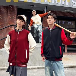 2024 Men's Casual Varsity <b>Jacket</b> Regular Sleeve Winter Sweaters with Zipper Closure Plus Size Breathable and Printed Pattern - Product Image 2