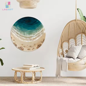 UNIART mirabile Design appesa a parete decorare spiaggia 3D parete resina fluido pittura di arte decorazione per ufficio camera decorare pezzo - Product Image 2