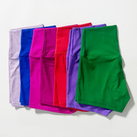 Shorts de Yoga de Cintura Alta, Transpirables, de Alta Calidad, para Correr y Hacer Ejercicio, Sensación de Desnudez, Color Sólido, Suaves, para Mujer, Deportivos, Fitness