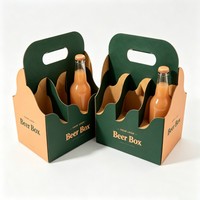 Boîte à emporter personnalisée pour boissons énergisantes, paquet de 2/4/6, porte-gobelets en papier, porte-bouteilles, emballage pour boissons, jus