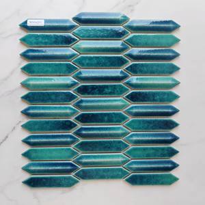 Ciel étoilé couleur bleue forme de flèche <span class=keywords><strong>Chevron</strong></span> mosaïque en céramique dosseret <span class=keywords><strong>carrelage</strong></span> <span class=keywords><strong>mural</strong></span> de cuisine - Product Image 6