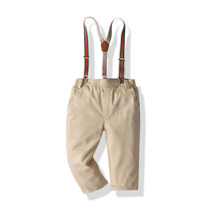 Vêtements pour enfants, chemises à manches longues pour hommes, ensembles de pantalons kaki pour bébés garçons, vente en gros - Product Image 5