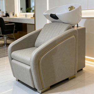 Fauteuil et lit de massage en coton de luxe DM de haute qualité avec bassin en céramique, couleur personnalisable pour salon de coiffure - Product Image 2