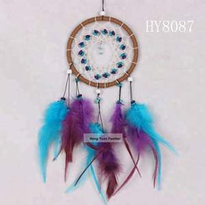 Groothandel Handgemaakte Boho Hangende Veren Dromenvanger Voor Auto Huis Kamer Muur Kunst Decoratie Ornament Geschenk Handwerk Doe-Het - Product Image 4