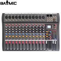 Mélangeur audio professionnel OEM 12 16 canaux pour cube maison KTV scène chant Performance console de mixage