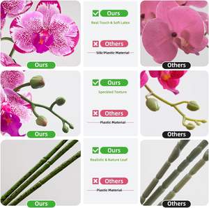 Orquídea Artificial de Alta Calidad con 8 Cabezas, Tacto Realista, Látex Blanco, Decoración de Lujo para Bodas - Product Image 3