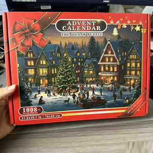 Calendario dell'Avvento con 24 Giorni <span class=keywords><strong>di</strong></span> Conto alla Rovescia per <span class=keywords><strong>Natale</strong></span>, 1008 Puzzle per Stimolare il Cervello, Giochi per Bambini e Adulti, Vacanze Festive - Product Image 5