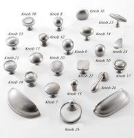 Poignées de meuble en laiton massif nickel brossé style coquille, boutons de tiroir ronds – Offre Spéciale
