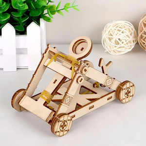 Tự làm gốc giáo dục đồ chơi khoa học lắp ráp câu đố bằng gỗ bộ dụng cụ cho trẻ em Đồ chơi catapult đồ chơi - Product Image 5