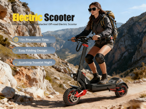 Scooter électrique pliable abordable à moteur haute puissance de 1600 W avec double suspension et frein à disque pour adultes <span class=keywords><strong>nord</strong></span>-américains - Product Image 6