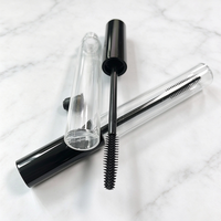 Tube de mascara vide transparent personnalisé avec capuchon noir brosse emballage cosmétique rechargeable bricolage pour sérums