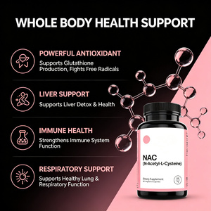 Cápsulas de NAC N-Acetil-L-Cisteína 600mg OEM/ODM, Suplemento Antioxidante para el Apoyo de la Inmunidad y la Fertilidad, Formulado por Dietistas - Product Image 3