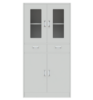 Armoire de classement métallique robuste à usage commercial, casier de rangement multi-portes avec conception verrouillable professionnelle pour mobilier de laboratoire