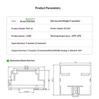 Transmisor de Pesaje de Tipo Riel Ouluda TDA-16, Velocidad 3200Hz, Transistor Digital Analógico 4-20ma, 1 Año de Garantía, Personalizable