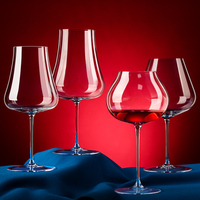 Verres à Vin Rose Hauts en Verre Borosilicate de Luxe Léger, Coffret Cadeau de Vin, Grand Modèle, Vente en Gros