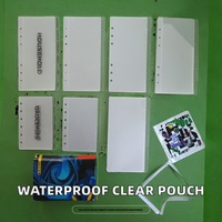 Wenshun A5/A6/A7 Séparateur en PP givré 6 onglets Pages d'index en plastique transparent pour classeur à 6 anneaux