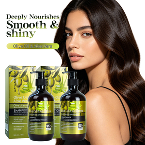 Shampooing pour cheveux à l'huile d'olive, à l'aloe vera et à la kératine, réparateur et hydratant, marque privée - Product Image 4