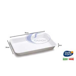 Plateau de service à emporter blanc CM.30X20X4h pour la restauration - Product Image 1