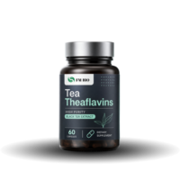 Capsules de théaflavine naturelle, extrait de thé noir à la théaflavine, complément de bien-être cardiaque à la théaflavine, sans OGM, sans gluten, étiquette personnalisée