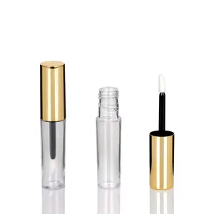 Mini clear blowing and injection tube round short lipgloss case container AS packaging