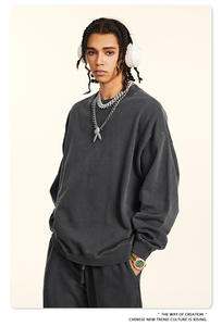 Sudadera con Capucha Oversize de Algodón Grueso Cómodo para Uso Diario de Primavera, con Bordado 3D en Relieve, Personalizada con DTG Direct Garment, Lavado Vintage - Product Image 2