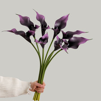 Nieuwe Huisdecoratie Kunstmatige Oranje Wit Roze Paarse Kunstbloemen EVA Real Touch Calla Lelie Bloem